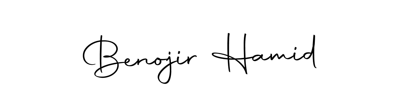 How to make Benojir Hamid name signature. Use Autography-DOLnW style for creating short signs online. This is the latest handwritten sign. Benojir Hamid signature style 10 images and pictures png